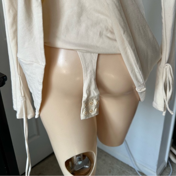 OH POLLY BAIZE SQUARE NECK LONG SLEEVE MINI DRESS - Picture 14 of 15